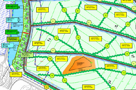 Ausführungsplan zur Bepflanzung der Deponie